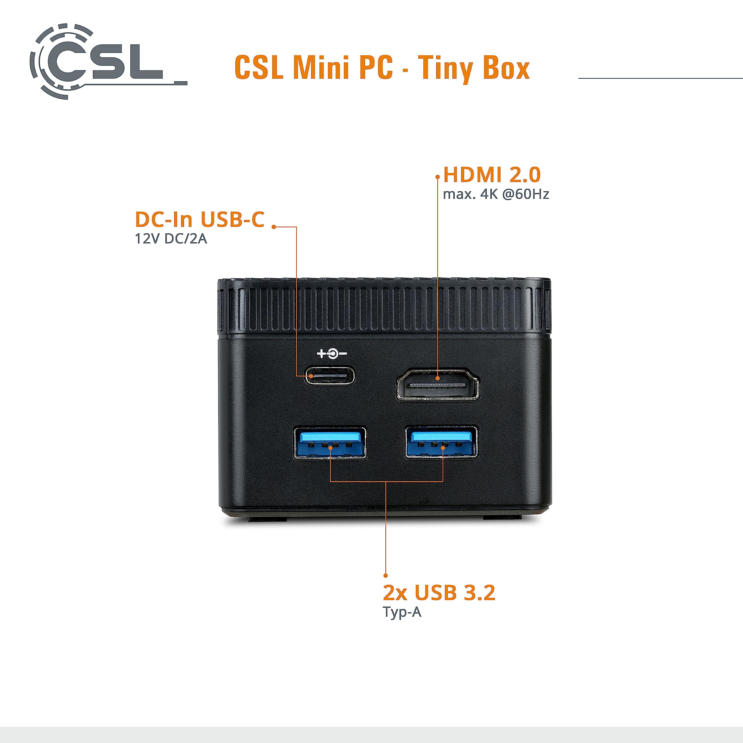 ミニPC　Celeron N4120　Windows11 Mini PC CSL Tiny Box Windows 11 Pro, Intel Celeron N4120 4 x 2600
